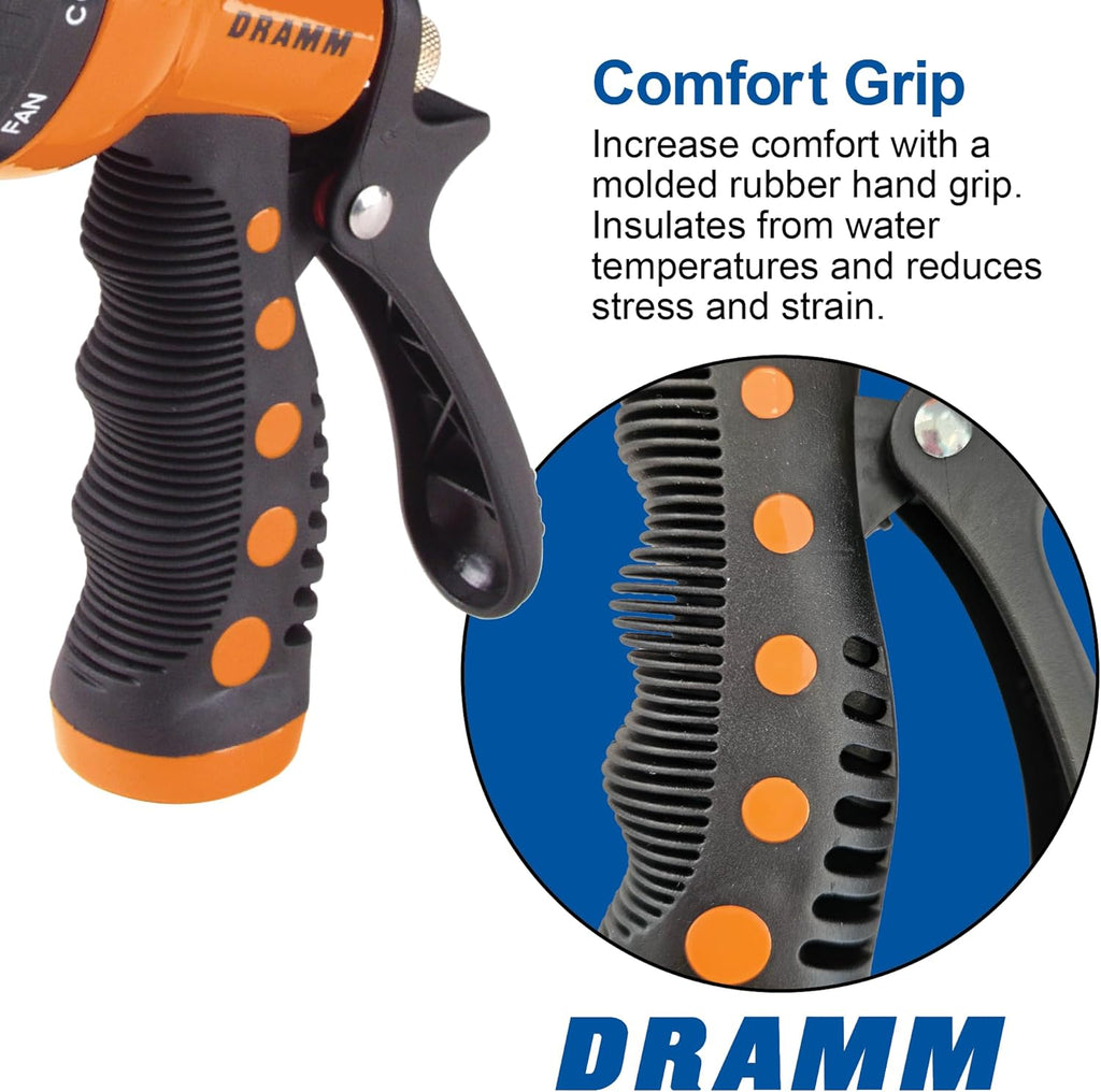 Revolver Heavy Duty Metal Garden Hose Nozzle – 9 Spray Patterns, High Pressure Jet, Thumb-Control Flow, Ergonomic
