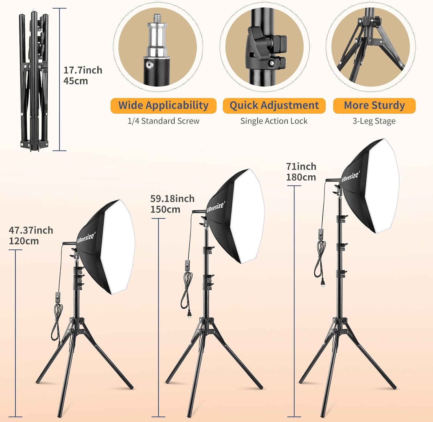 Softbox Photography Lighting Kit, 20'' x 20'' Professional Softbox Lighting Kit with 85W 3000-7500K LED Bulbs, Studio