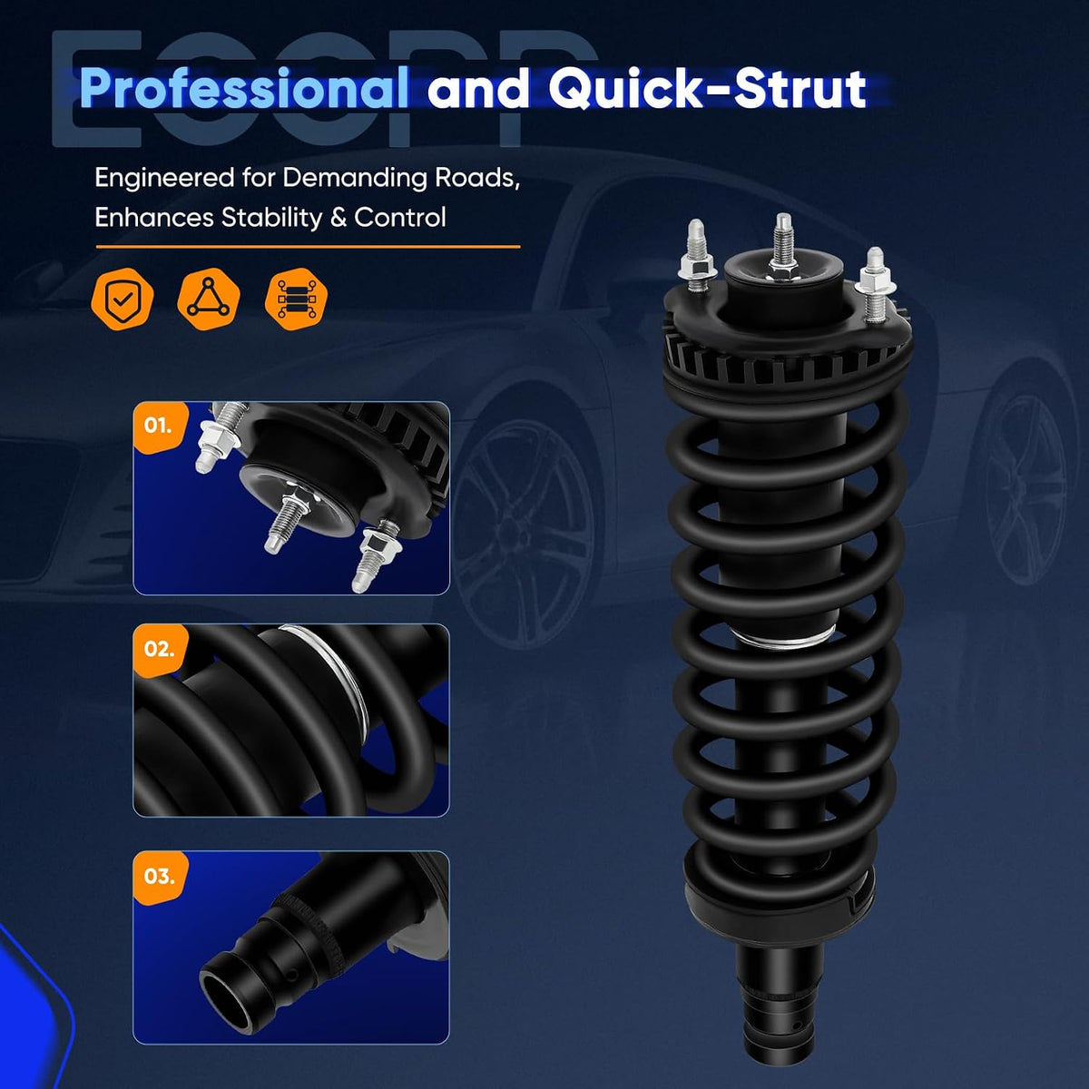 ECCPP Complete Strut Assembly Shock Absorber for Buick Rainer