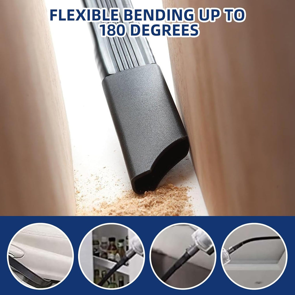 25" Flexible Vacuum Crevice Attachment Tool for Vacuum Hoses All 1-1/4" or 1-3/8" (32mm - 35mm) Flat Slot Nozzle