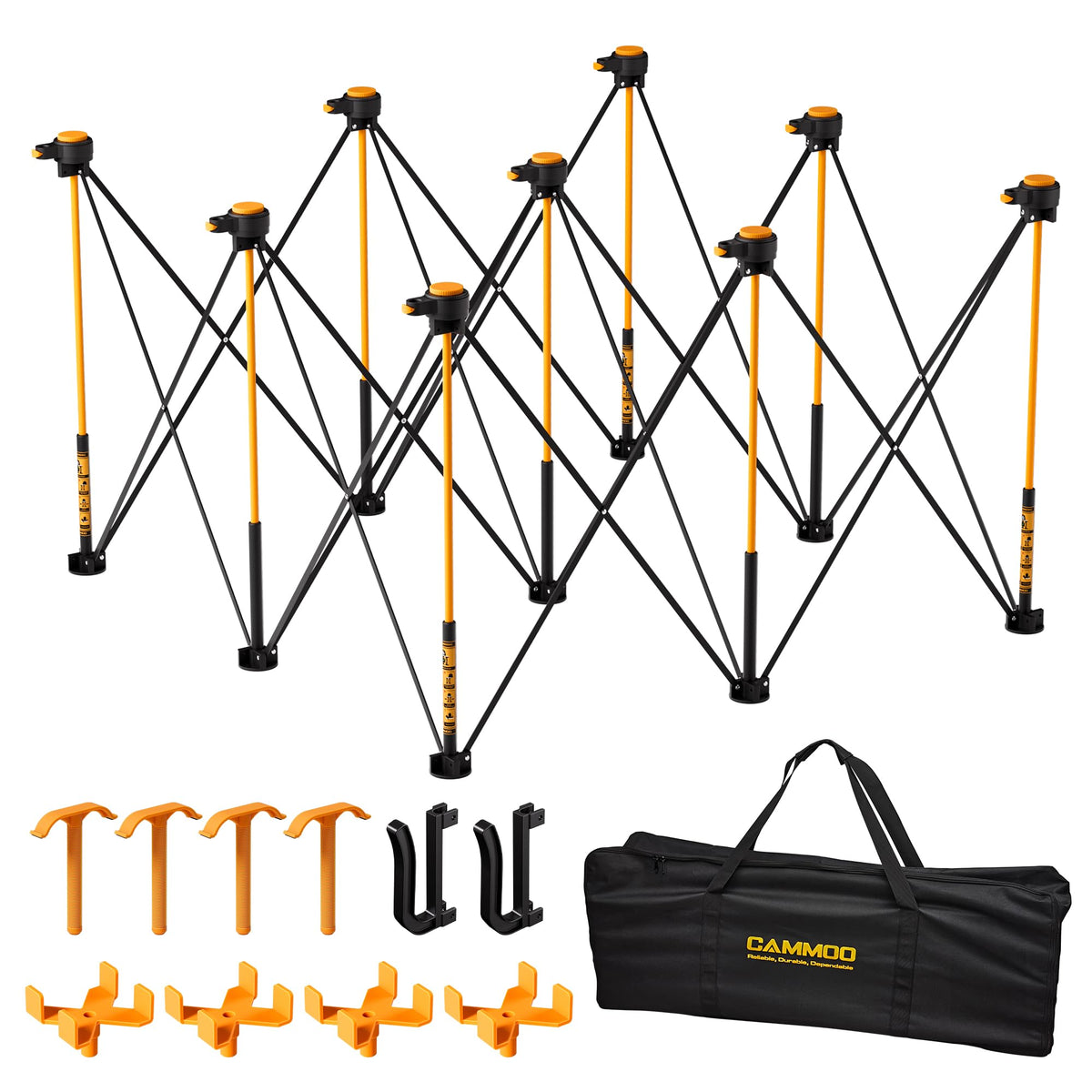 Portable Folding Workbench, 4 x 4 ft, Adjustable Top Leveling Pads