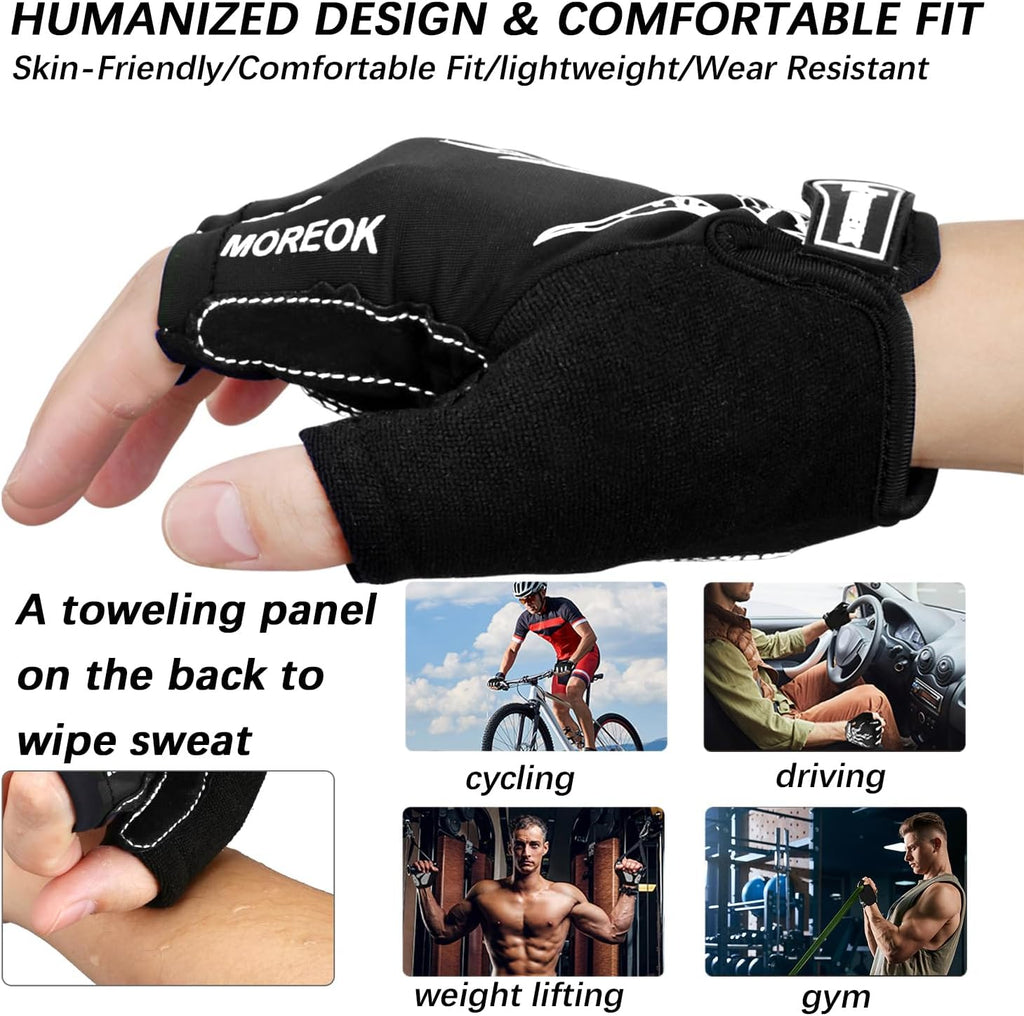 Cycling Gloves Bike Gloves for Men/Women-[5MM Gel Pad] Half Finger Bicycle Biking Gloves for Cycling/Weight