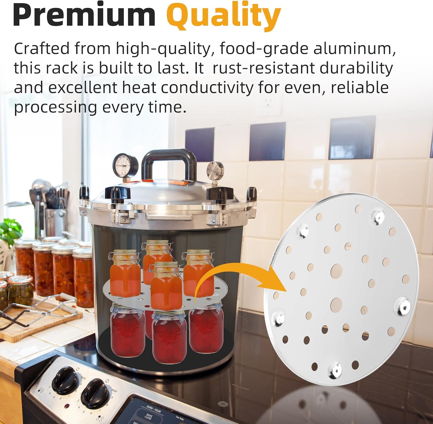 85707 11" Pressure Canner Rack for Presto Pressure Canner 16 to 22 Quart