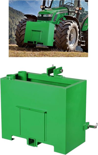 Green Ballast Box 3 Point Category 1 Tractor Quick Tach Hitch Counterweight | Category 1, Quick Tach Hitch, 3 Point