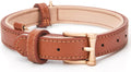 Leather Dog Collars, Soft Padded, for Small Medium Large Dogs