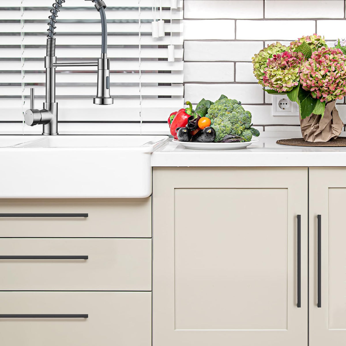 Matte Black Kitchen Cabinet Handles 10 Inch Pulls 35 Pack