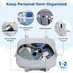 Women's Duffle Gym Bag, Carry-On Shoe Compartment for Weekender Overnight