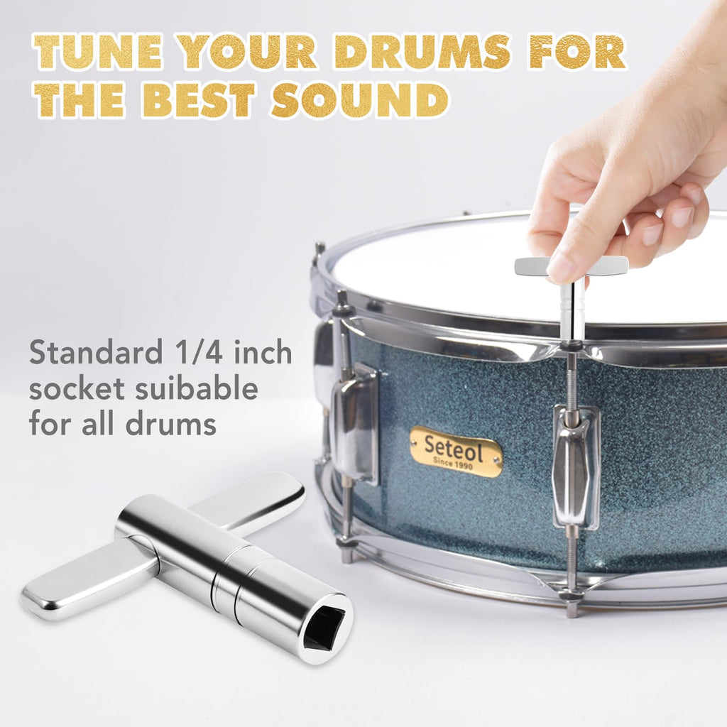 Drum Accessories Set: 30 Drum Dampeners Gels + 2 Drum Keys