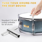 Drum Accessories Set: 30 Drum Dampeners Gels + 2 Drum Keys
