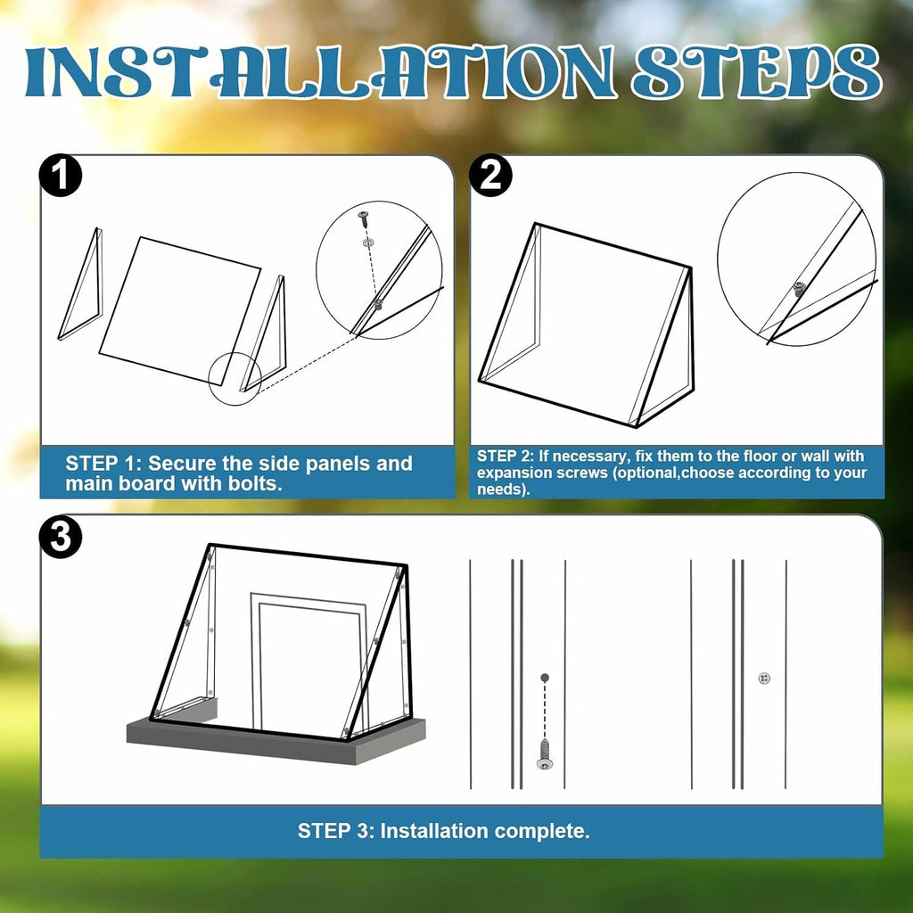 46"L X 20"W X 12"H Atrium Basement Window Well Cover Outside Protection Clear Polycarbonate Egress Window Well Covers