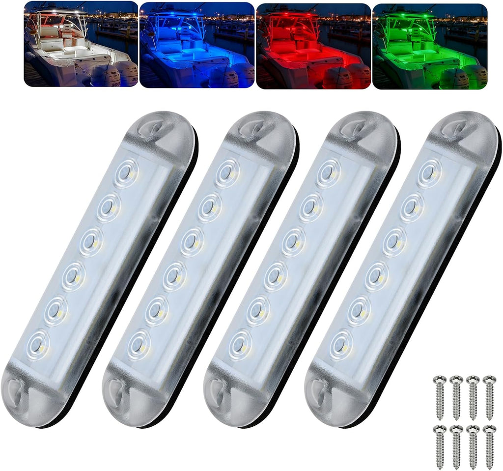 RGBW Boat LED Courtesy Light 12V, 4 Inches, 4PCS
