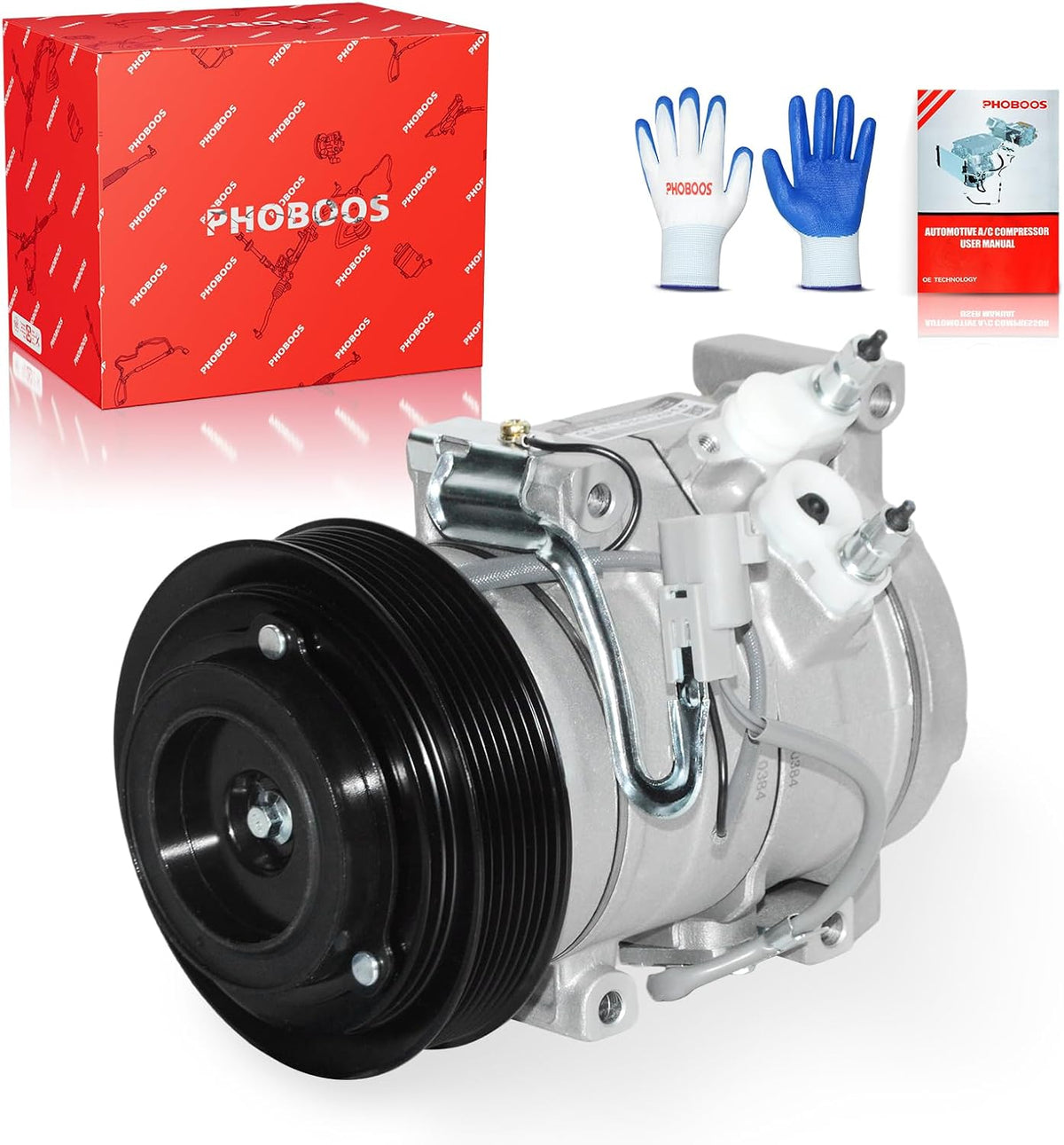 PHOBOOS A/C Compressor with Clutch Compatible with Toyota