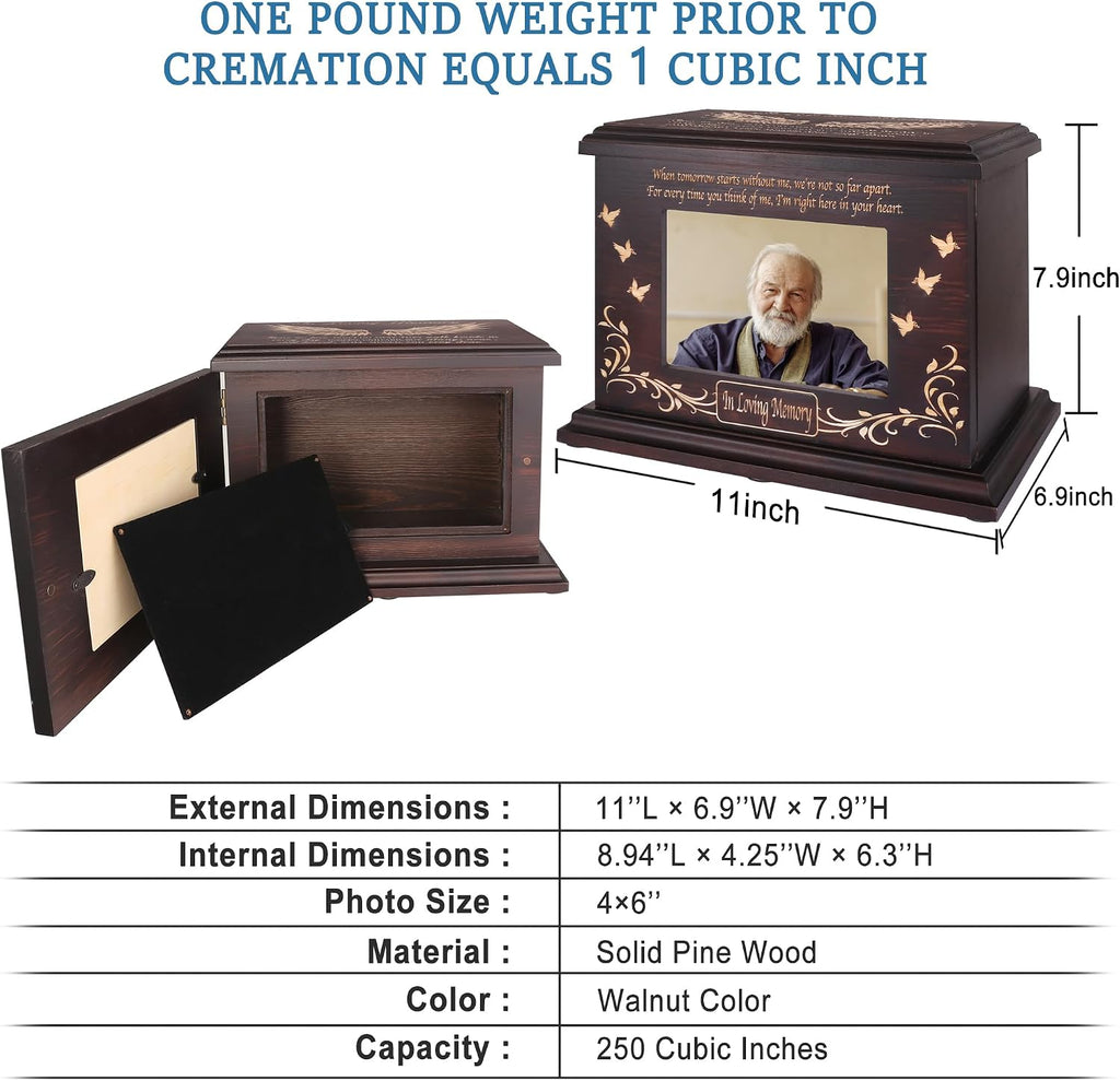Cremation Urns for Human Ashes Male Female with Photo Frame