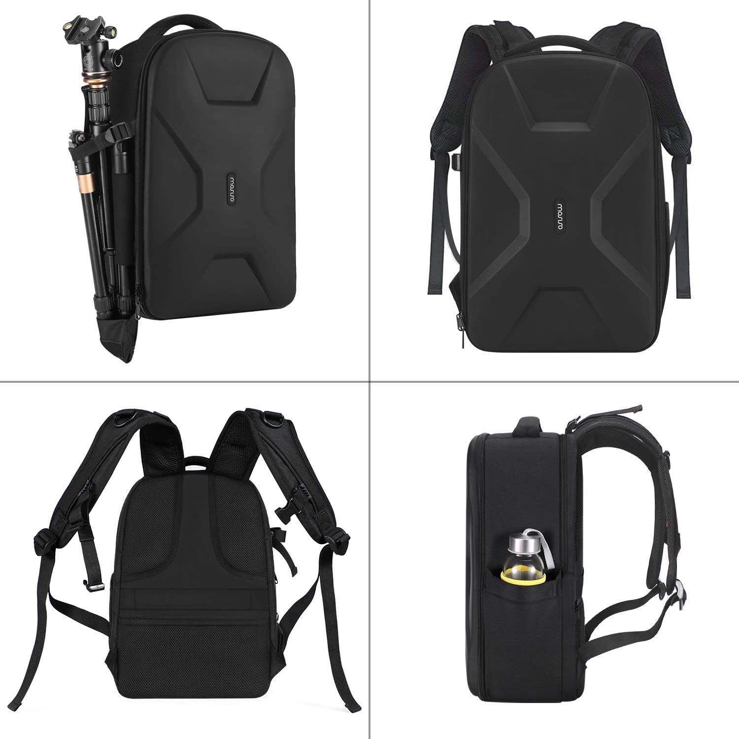 Camera Backpack, DSLR/SLR/Mirrorless Photography Camera Bag | 15-16 inch Waterproof Hardshell Case with Tripod