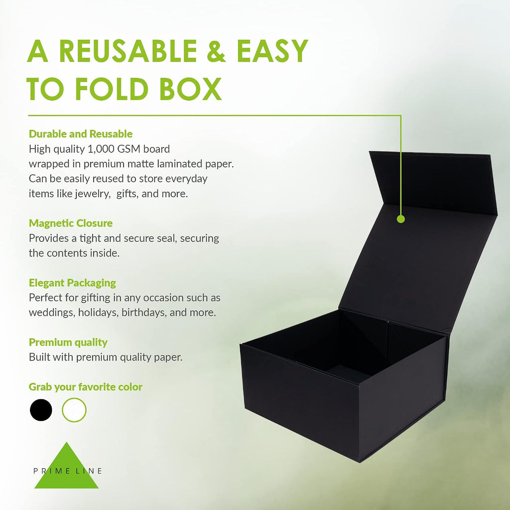 Black Magnetic Gift Box, 12x12x6 Inch, 15 Pack