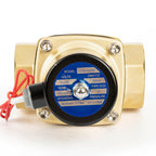 U.S. Solid Brass Solenoid Valve 2" 24V DC Normally Closed