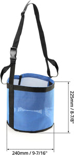 2 Pack Horse Feed Bag for Grain - Durable Mesh Grain Feeder with Adjustable Strap, Comfortable Neck and Nose Pad
