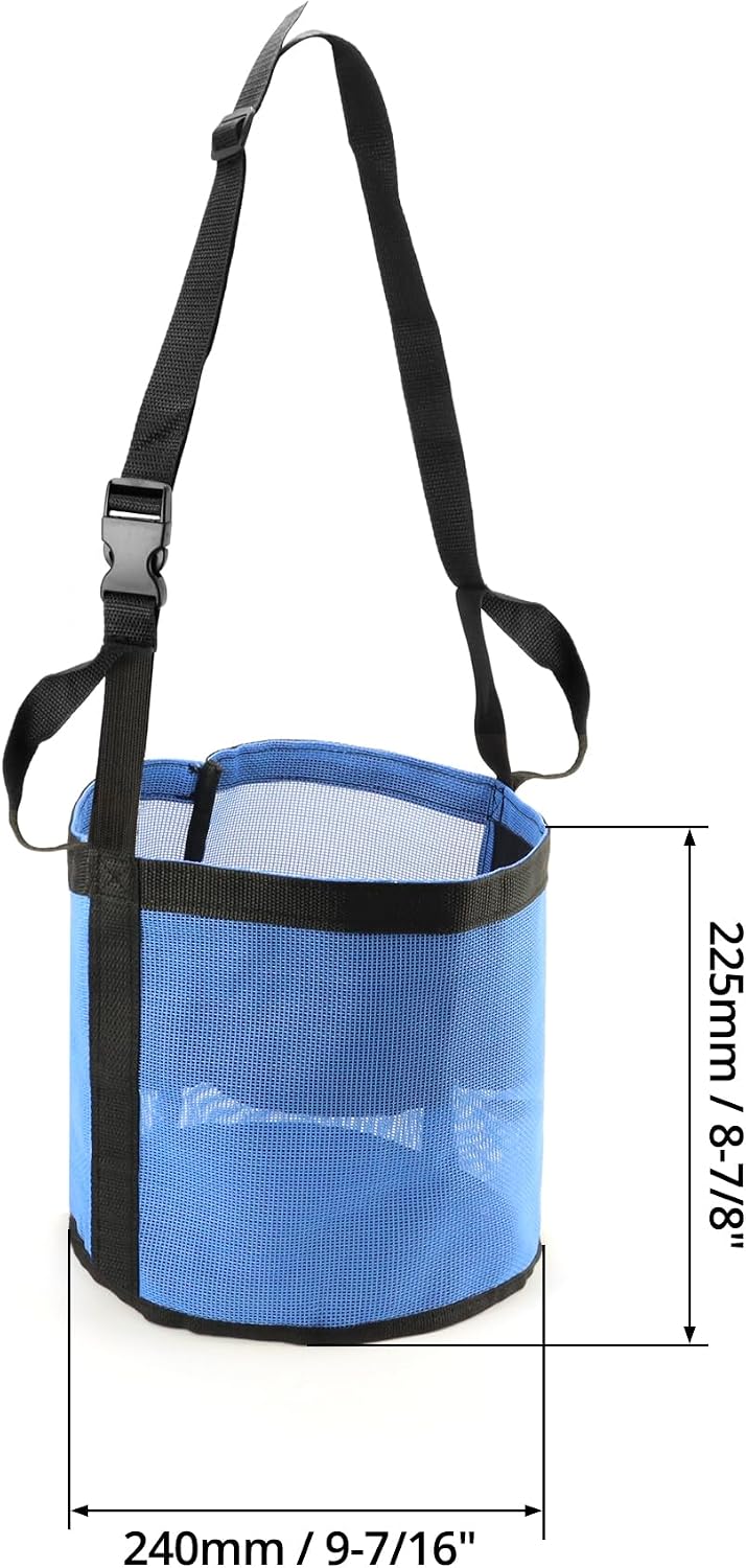 2 Pack Horse Feed Bag for Grain - Durable Mesh Grain Feeder with Adjustable Strap, Comfortable Neck and Nose Pad