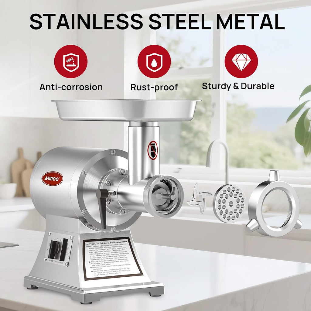 Commercial Meat Grinder #12C,0.9HP Electric Meat Grinder