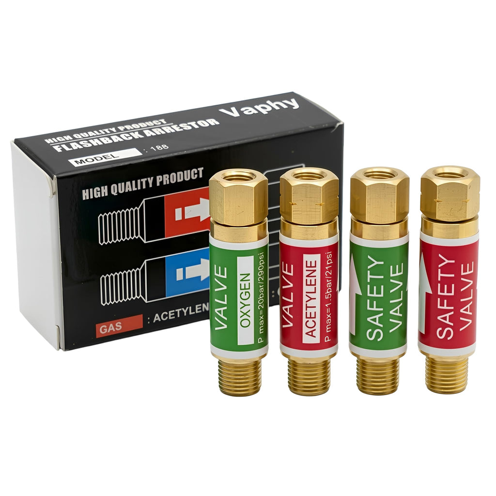 Oxygen Acetylene Flashback Arrestors Set 2-Set, Torch End