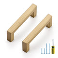 Champagne Bronze Square Pulls Cabinet Handles,3-1/2 Inch,5 Pack