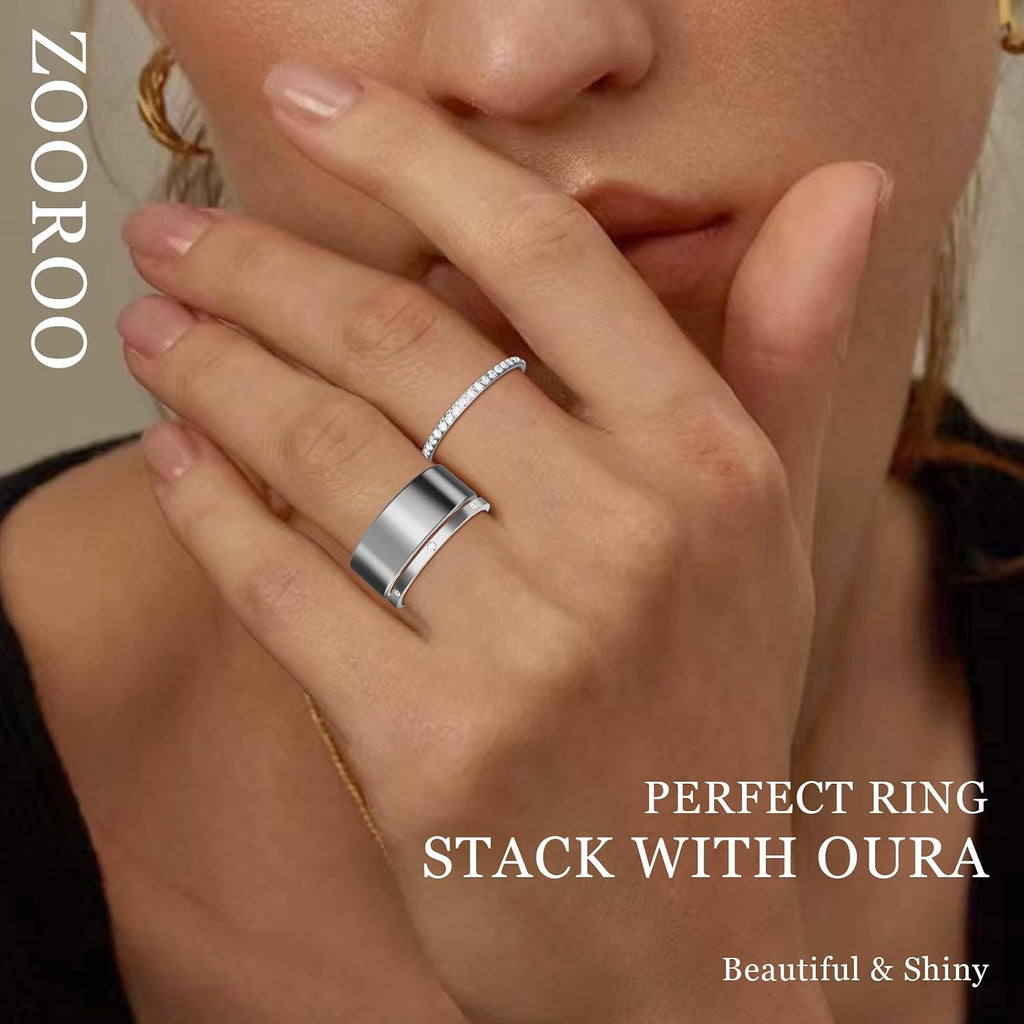 ZOOROO 2-Pack Stackable Bands for Oura Ring 5/Oura Ring 4/Oura Ring 3 Stack