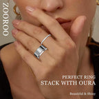 ZOOROO 2-Pack Stackable Bands for Oura Ring 5/Oura Ring 4/Oura Ring 3 Stack