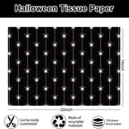 105 Sheets Halloween Tissue Papers 7 Designs Pink Orange Black Wrapping Paper Ghost Pumpkin Spider Web Decorative Art