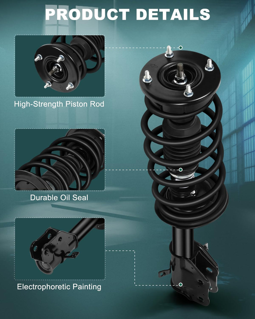 AUTOMUTO Front Complete Struts Coil Spring Assembly for Ford Edge 2007-2010