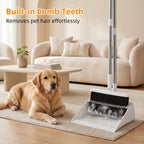 Broom with Dustpan Combo Set, 53" Long Handle, Includes 2 Broom Heads