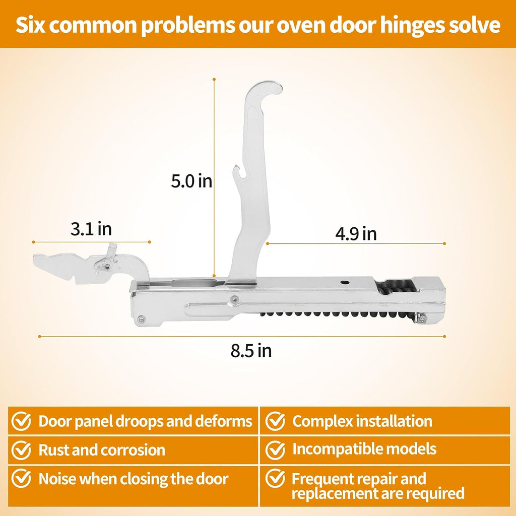 00487746 Oven Door Hinge Kit (2 Hinges) Replaceable 1032578 14-38-045-01 PS8721435 etc, Compatible with Thermador Whirlpool Bosch etc Oven, Compatible with C302U ACS102XM etc, 2 Yr Warranty-OEM