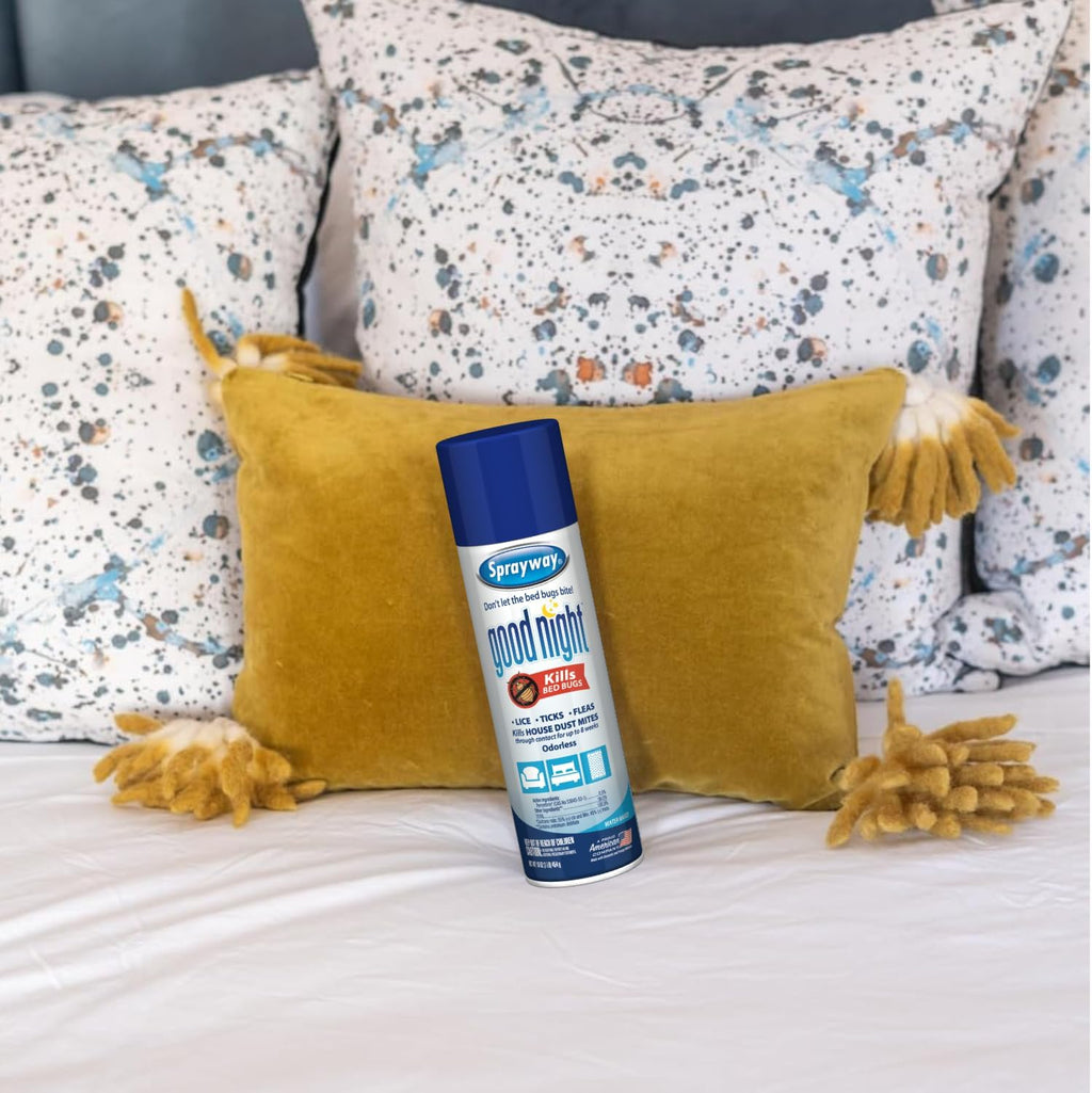 Good Night Bed Bug Spray, 16oz | Odorless, Water-Based, EPA Registered | Eliminates Bed Bugs, Lice, Ticks, Fleas