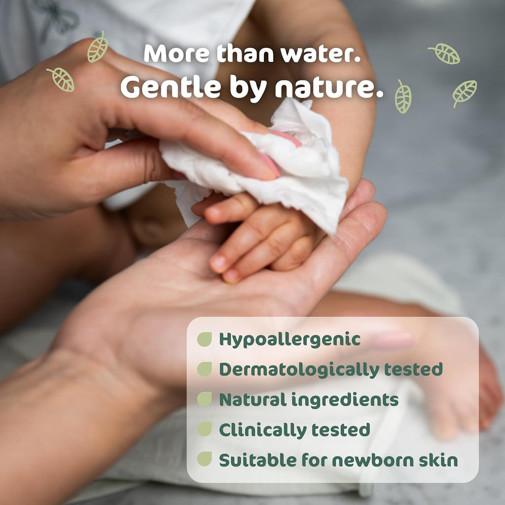 Baby Wipes, 98% Water & Hypoallergenic, 168 Count (3 Packs) | Natural for Sensitive Skin, Unscented, Plant-Based