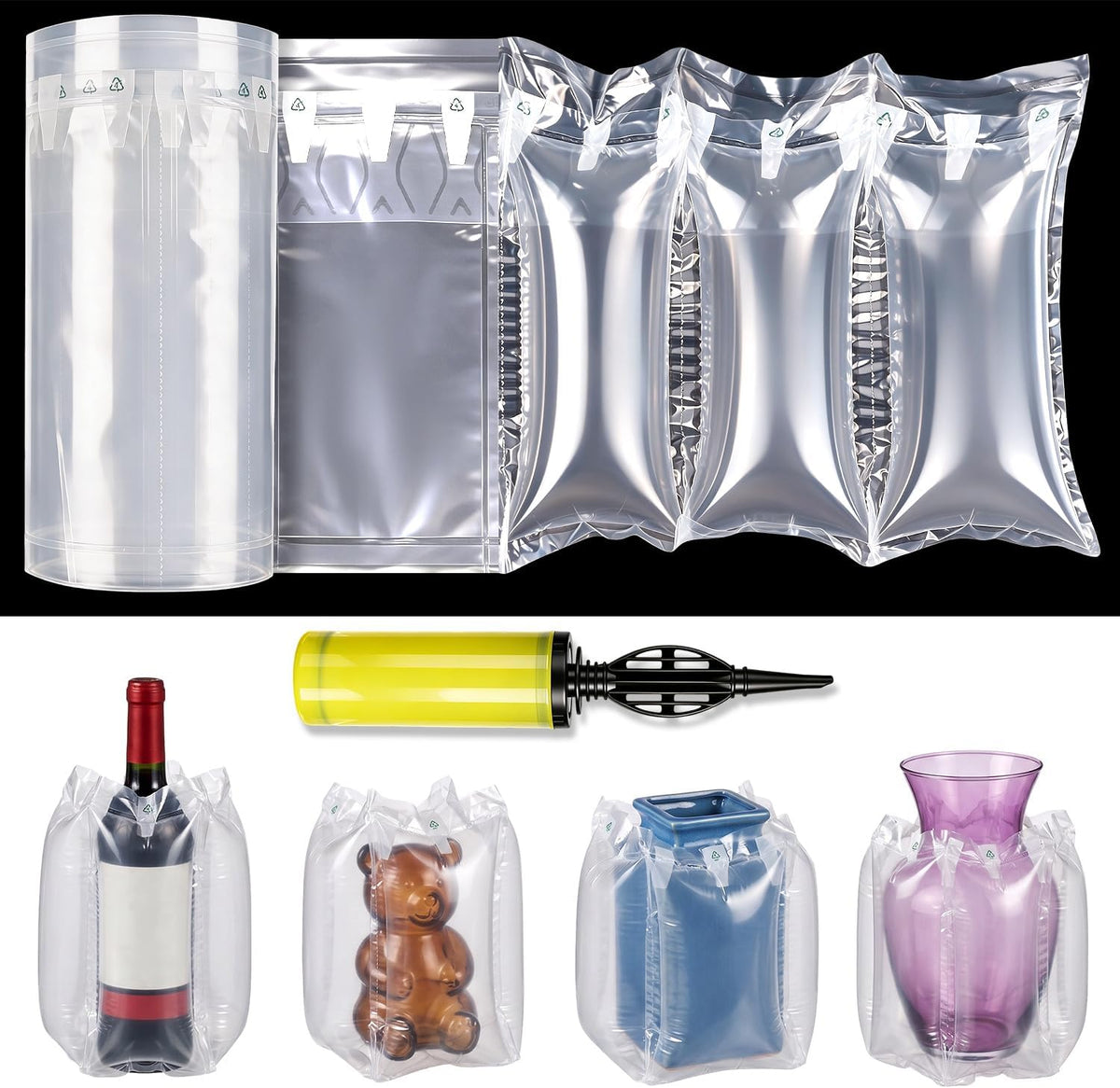 420 Count Inflatable Air Pillows with Hand Pump 3.54"x 7.87"