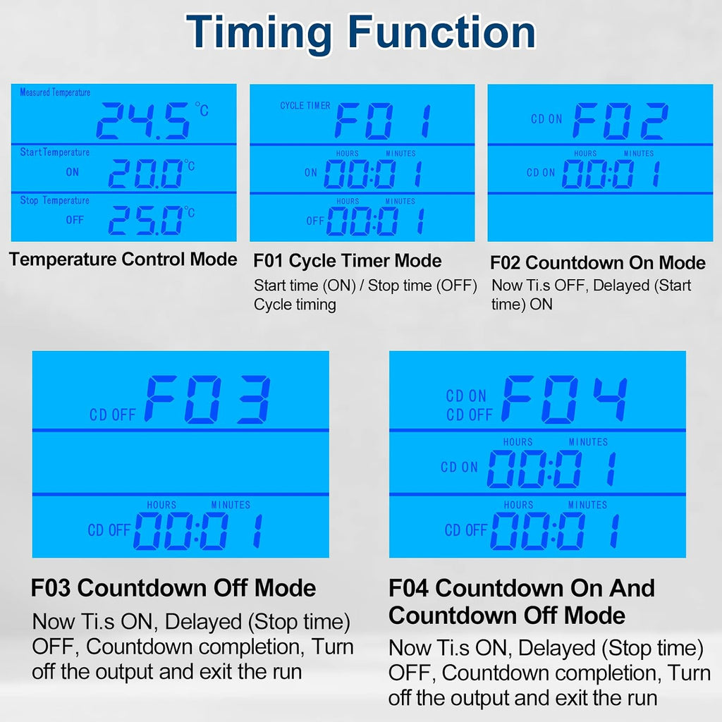 Digital Temperature Controller Thermostat Timer - Reptile Thermostat Controller Day Night Timer 1800W 120V 15A