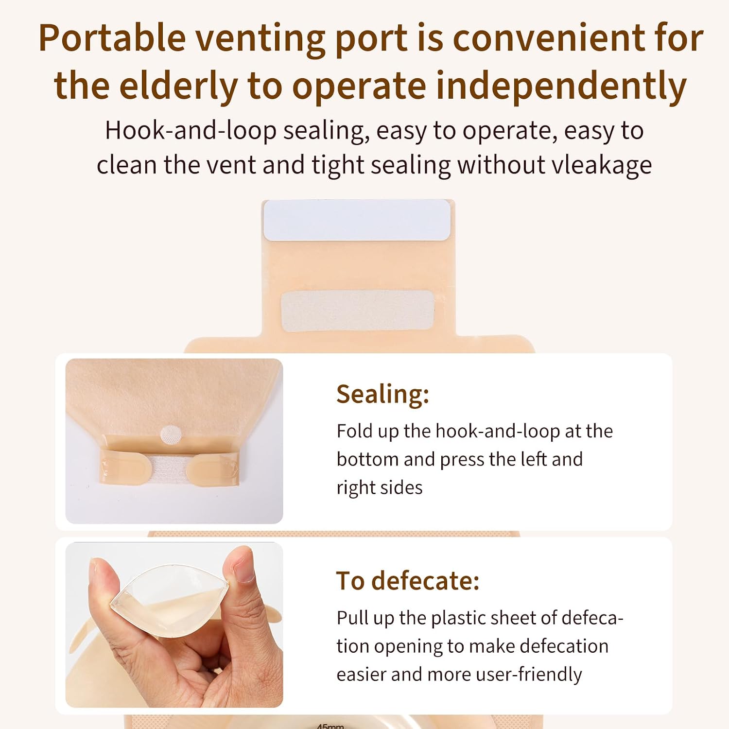 10 Pack Convex Colostomy Bags with A Belt, One Piece Ostomy Bag Drainable Pouches Ostomy Supplies for Uneven Wrinkled