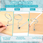 Blulu 100 Pcs Bridle Rings, 2 Inch Low Voltage Wire Cable Rings