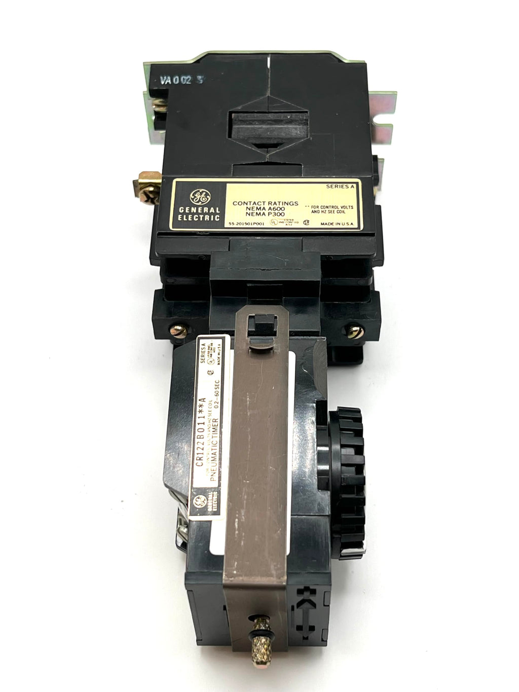 GE CR122B01102A Industrial Time Delay Pneumatic Relay 10A 600V
