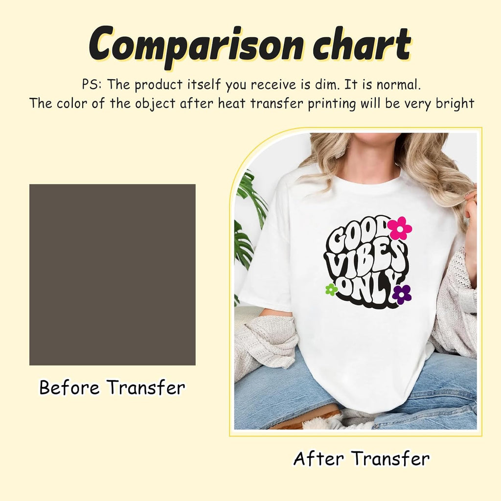 Classic Black Sublimation ink Transfer Sheets,8 Pcs 12x10in | Solod color sublimation paper,fade-resistant,easy to