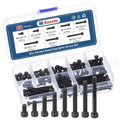 80pcs Socket Head Cap Screws Bolts Nuts Kit #6-32 Alloy Steel Black