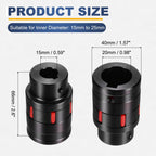 MECCANIXITY XL1 Type Flexible Elastic Shaft Coupling 15mm to 25mm Bore