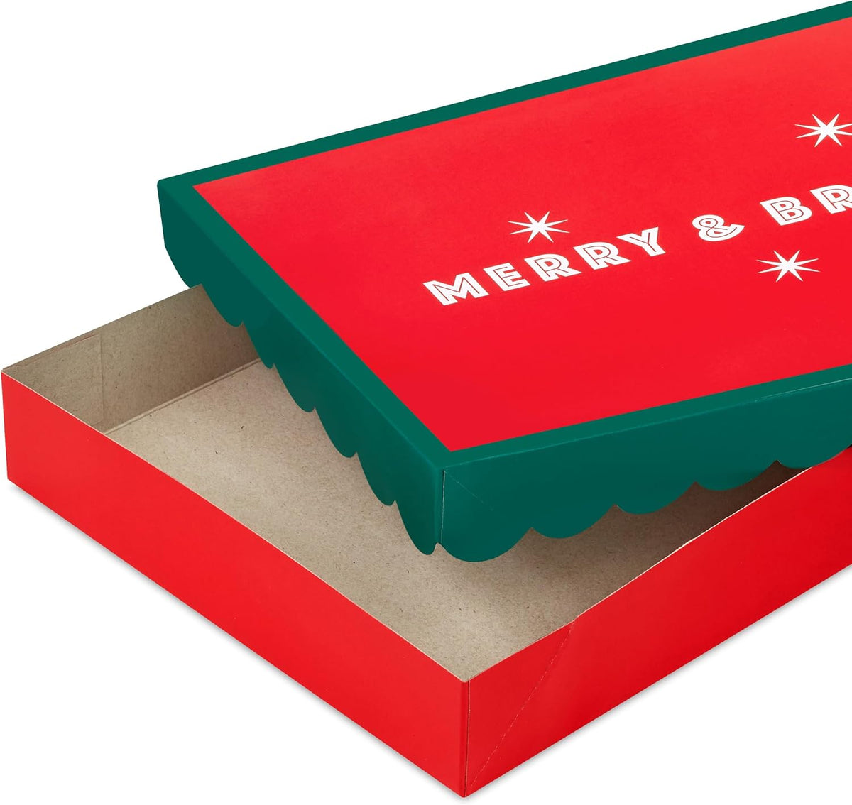 Christmas Gift Boxes with Lids, Assorted 12-Pack (Red and Green)