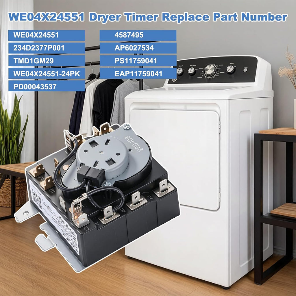 Upgraded WE04X24551 234D2377P001 Dryer Timer Control, Compatible with GE