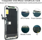 EFAITHFIX for iPhone 12/12 Pro Screen Replacement OLED Black