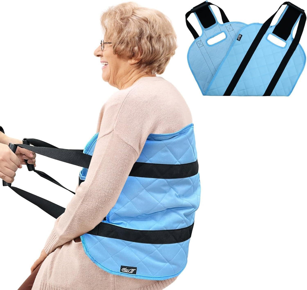 Transfer Sling Padded Gait Belt, Breathable Oxford Non-Slip Lift Aid with Handles&Fixing Belt, Lightweight Mobility