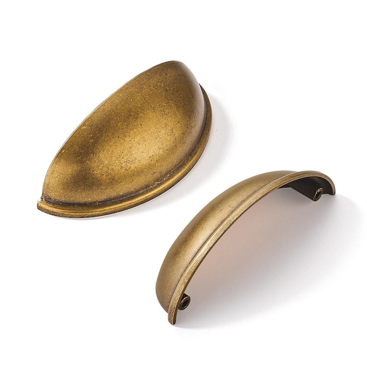 10 Pack 3" Antique Brass Drawer Pulls Cabinet Cup Pulls Vintage Kitchen Hardware Cabinet Handles Drawer Handles Knobs