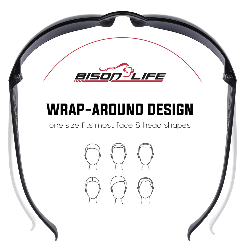 Black Safety Glasses for Men & Women, Bulk, ANSI Z87.1, 12 Pack