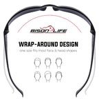 Black Safety Glasses for Men & Women, Bulk, ANSI Z87.1, 12 Pack
