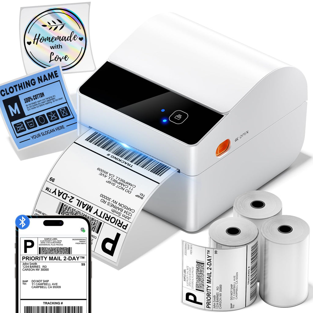 Bluetooth Thermal Label Printer with 750 Pcs Labels