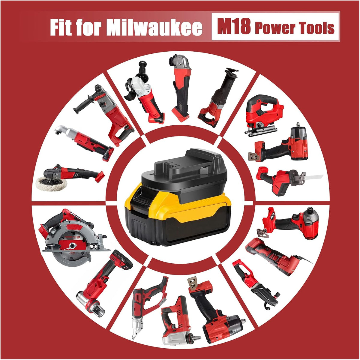 Adapter for Dewalt 20V Battery Adapter Convert to for Milwaukee M18 Battery